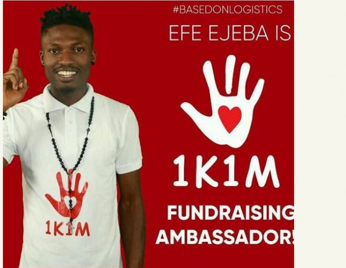 Efe, BBNaija Winner Is Fundraising Ambassador For 1K1M Campaign (Photos)